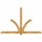 Ekena Millwork Redmond Rough Sawn Timber Gable Bracket, Western Red Cedar, 84"W x 53"H x 2"D x 4"F, 15/12 Pitch GBW084X53X0204RED00RWR - alternate 1